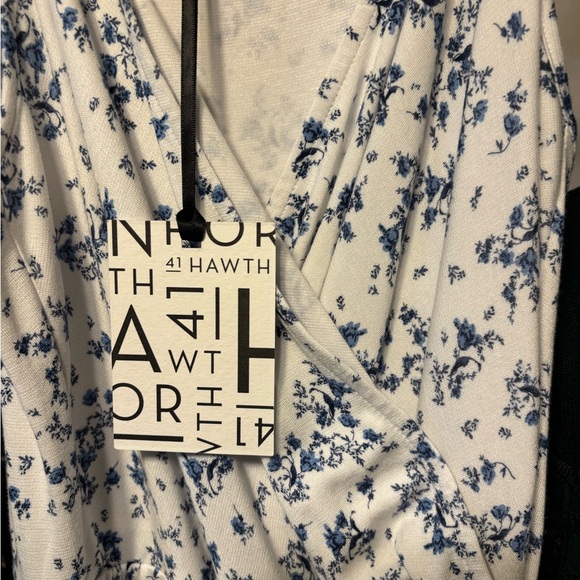 😍 NWT 41 Hawthorn Blue Floral Maxi Romper  Dress medium petite - Picture 5 of 8